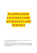 PA APPRAISERS LICENSE EXAMS WITH ISSUES AND DEBATES&period;