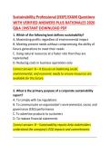 Sustainability Professional &lpar;ISSP&rpar; Exam Questions with Verified Answers and Rationales &lpar;2026&rpar;