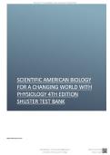 Test Bank for Scientific American Biology for a Changing World with Physiology 4th Edition By Michele Shuster&comma; Janet Vigna&comma; Matthew Tontonoz &lpar;All Chapters&comma; 100&percnt; Original Verified&comma; A&plus; Grade&rpar;