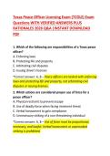Texas Peace Officer Licensing Exam Practice Questions with Verified Answers and Rationales &lpar;2026&rpar;