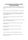 SCI 225 PATHOPHYSIOLOGY MIDTERM STUDY GUIDE QUESTIONS AND ANSWERS
