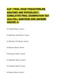 A&P 1 FINAL EXAM STRAIGHTERLINE ANATOMY AND PHYSIOLOGY 1 CUMULATIVE FINAL EXAMINATION TEST 2026 FULL QUESTIONS AND ANSWERS GRADED A&plus;