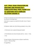 A&P 1 FINAL EXAM STRAIGHTERLINE ANATOMY AND PHYSIOLOGY 1 CUMULATIVE FINAL FINAL PAPER 2026 767 QUESTIONS WITH COMPLETE SOLUTIONS GRADED A&plus;