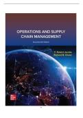 Solution Manual for Operations and Supply Chain Management 16th Edition by F&period; Robert Jacobs &ndash; Complete Chapter 1-22 Answers & Case Studies
