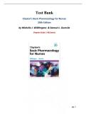 Test Bank For Clayton&rsquo;s Basic Pharmacology for Nurses 20th Edition by Michelle J&period; Willihnganz&comma; Samuel L&period; Gurevitz&comma; Bruce Clayton Complete Edition &vert;&vert; All Chapters Included&vert;&vert; 100&percnt; Verified Answers&vert;&vert; Latest Edition&vert;&vert;