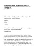 CLAS 150C1 FINAL PAPER 2026 EXAM Q&A GRADED A&plus;