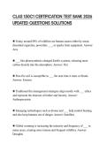 CLAS 150C1 CERTIFICATION TEST BANK 2026 UPDATED QUESTIONS SOLUTIONS