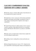 CLAS 150C1 COMPREHENSIVE EXAM 2026 QUESTIONS WITH CORRECT ANSWERS