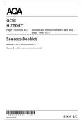 AQA GCSE HISTORY Paper 1 Section B&sol;C&colon; Conflict and tension between East and  West&comma; 1945&ndash;1972 Sources Booklet&vert;Questions Paper&vert;Mark Schemes&vert;2025