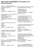 MSSC SAFETY ASSESSMENT Test Questions and Answers Graded A
