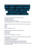 NRFSP COMPLETE EXAM QUESTIONS WITH CORRECT ANSWERS &lpar;VERIFIED SOLUTIONS&rpar; &vert;&vert;100&percnt; GUARANTEED PASS&vert;&vert;UPDATED 2026&sol;2027 SYLLABUS&vert;&vert;ALREADY GRADED&vert;&vert;
