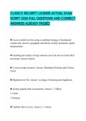 CLASS D SECURITY LICENSE ACTUAL EXAM SCRIPT 2026 FULL QUESTIONS AND CORRECT ANSWERS ALREADY PASSED