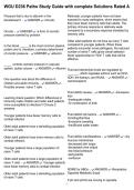 WGU D236 Patho Study Guide with complete Solutions Rated A