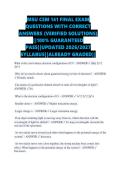 MSU CEM 141 FINAL EXAM QUESTIONS WITH CORRECT ANSWERS &lpar;VERIFIED SOLUTIONS&rpar; &vert;&vert;100&percnt; GUARANTEED PASS&vert;&vert;UPDATED 2026&sol;2027 SYLLABUS&vert;&vert;ALREADY GRADED&vert;