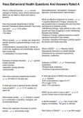 Hosa Behavioral Health Questions And Answers Rated A