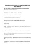 FEDERAL INCOME TAX EXAM 1 REVIEW EXAM QUESTIONS AND ANSWERS
