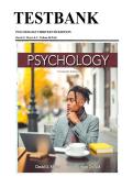 Test Bank for Psychology 13th Edition David G&period; Myers Nathan C&period; Dewall All chapters ISBN&colon;9781319132101&vert; Complete Guide A&plus;