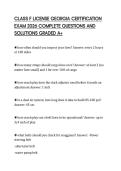 CLASS F LICENSE GEORGIA CERTIFICATION EXAM 2026 COMPLETE QUESTIONS AND SOLUTIONS GRADED A&plus;