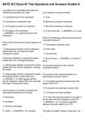 NATE A&sol;C Exam &num;1 Test Questions and Answers Graded A