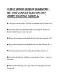 CLASS F LICENSE GEORGIA EXAMINATION TEST 2026 COMPLETE QUESTIONS WITH VERIFIED SOLUTIONS GRADED A&plus;