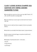CLASS F LICENSE GEORGIA EXAMPREP 2026 QUESTIONS WITH VERIFIED ANSWERS GUARANTEED TO PASS