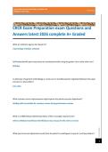 CRCR Exam Preparation exam Questions and Answers latest 2026 complete A&plus; Graded