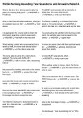 HOSA Nursing Assisting Test Questions and Answers Rated A