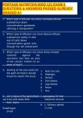 PORTAGE NUTRITION BIOD 121 EXAM 2 QUESTIONS & ANSWERS PASSED ALREADY GRADED A&plus;