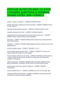 PORTAGE NUTRITION BIOD 121 EXAM 4 VITAMINS QUESTIONS & ANSWERS PASSED RATED 100&percnt; CORRECT