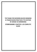 Test Bank for Modern Blood Banking & Transfusion Practices&comma; 7th Edition by Denise M&period; Harmening