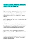 CLC ACTUAL EXAM PAPER 2026 QUESTIONS WITH SOLUTIONS GRADED A&plus;