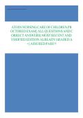 ATI RN Nursing Care of Children Proctored Exam Study Guide