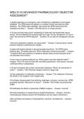 WGU D116 ADVANCED PHARMACOLOGY OBJECTIVE ASSESSMENT