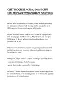 CLEET PROGRESS ACTUAL EXAM SCRIPT 2026 TEST BANK WITH CORRECT SOLUTIONS