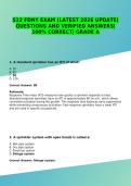 S12 FDNY EXAM &lpar;LATEST 2026 UPDATE&rpar; QUESTIONS AND VERIFIED ANSWERS&vert; 100&percnt; CORRECT&vert; GRADE A
