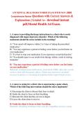 ATI MENTAL HEALTH ROCTORED EXAM WITH NGN  2026  Comprehensive Review  Questions with Correct Answers & Explanations &vert; Graded A&plus;  download instant pdf&comma;Mental Health Ati Exam &period;