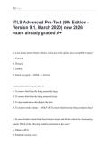 ITLS Advanced Pre-Test &lpar;9th Edition -  Version 9&period;1&comma; March 2020&rpar; new 2026  exam already graded A&plus;