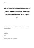 BIO 103 GMU FINAL EXAM NEWEST 2026-2027  ACTUAL EXAM WITH COMPLETE QUESTIONS  AND CORRECT ANSWERS ALREADY GRADED  A&plus; 