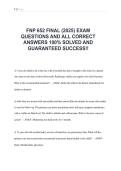 FNP 652 FINAL &lpar;2025&rpar; EXAM  QUESTIONS AND ALL CORRECT  ANSWERS 100&percnt; SOLVED AND  GUARANTEED SUCCESS&excl;&excl; 