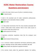 IICRC Water Restoration Course Exam Actual 2026 Questions and Verified Answers &lpar;2026 &sol; 2027&rpar; A&plus; Grade Complete