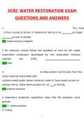 IICRC WRT WATER RESTORATION Exam Actual 2026 Questions and Verified Answers &lpar;2026 &sol; 2027&rpar; A&plus; Grade Complete