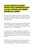 CLIFTON STRENGTHS COACHING CERTIFICATION COMPREHENSIVE EXAM 2026 FULL QUESTIONS AND VERIFIED ANSWERS 100&percnt; CORRECT