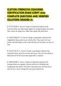 CLIFTON STRENGTHS COACHING CERTIFICATION EXAM SCRIPT 2026 COMPLETE QUESTIONS AND VERIFIED SOLUTIONS GRADED A&plus;