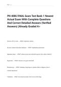 PN 4006 FINAL Exam Test Bank 1 Newest  Actual Exam With Complete Questions  And Correct Detailed Answers &lpar;Verified  Answers&rpar; &vert;Already Graded A&plus;