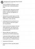 Management & Leadership Final Fall 2025 &sol; Comprehensive Study Guide & Test Bank &sol; Score 100&percnt; &sol; Updated Review