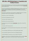 BSN 366 - HESI RN Exit Exam V1 Questions and  Verified Answers