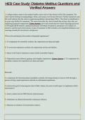 HESI Case Study&colon; Diabetes Mellitus Questions and  Verified Answers 