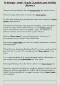 IV therapy - week 10 quiz Questions and Verified  Answers 