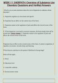 WEEK 11&colon; SHERPATH&colon; Overview of Substance Use  Disorders Questions and Verified Answers 