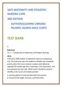 Safe Maternity and Pediatric Nursing Test Bank 2026 &vert; Linnard-Palmer Coats Nursing Test Bank &vert; Maternal-Child NCLEX MCQs